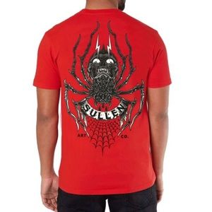 ☠️ NEW SULLEN ART MENS RED SPIDER TEE SZ:XL NWOT🏷